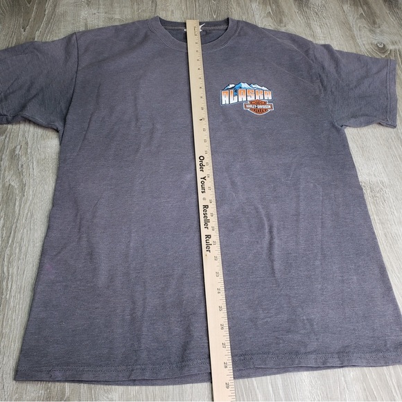 Harley Davidson House of Harley Anchorage Alaska Moose Gray Men’s Shirt Size N/A - Picture 8 of 9